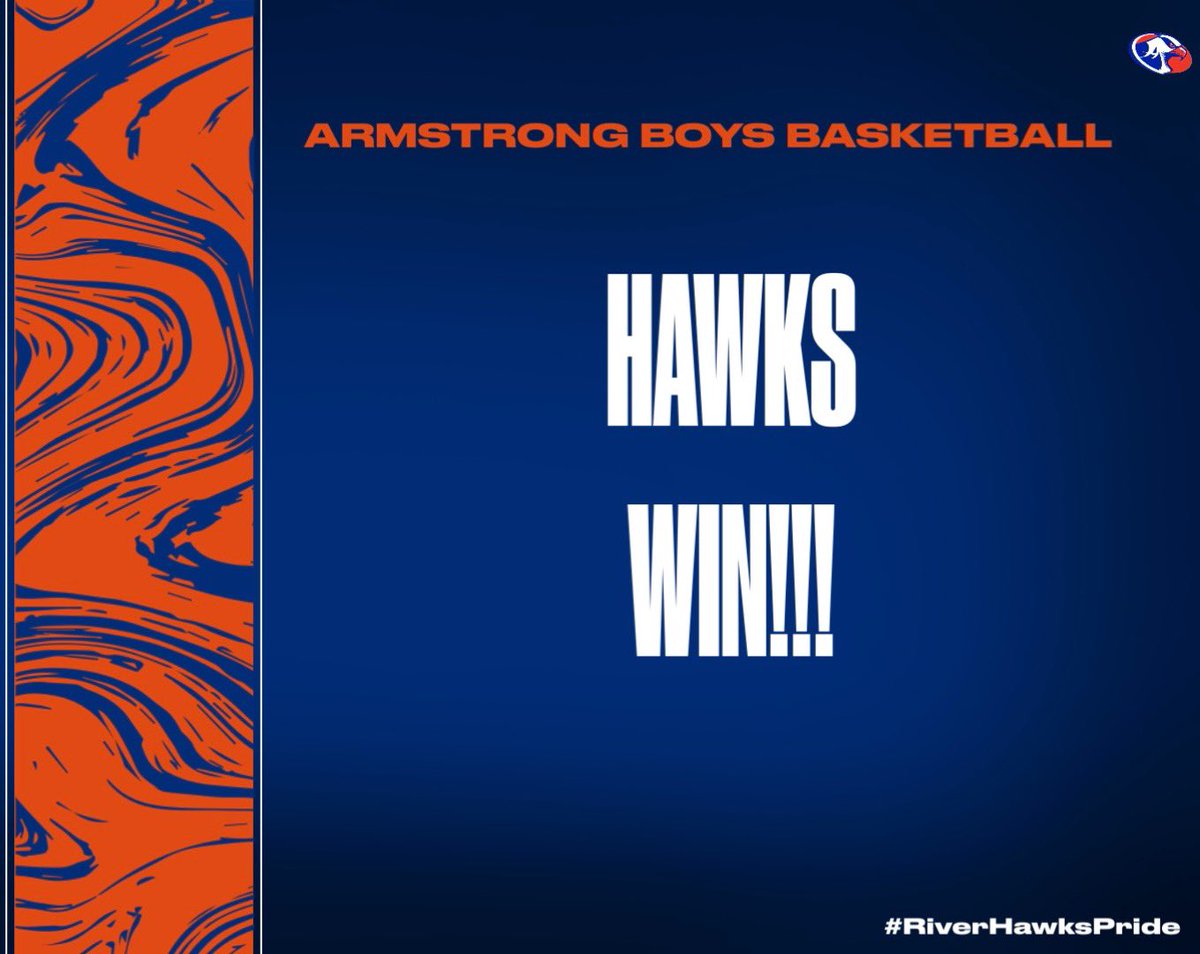 Hawks win! Hawks win! Hawks win! Congrats to our boys basketball team on their victory against Perry this evening by a final score of 53-36! Go Hawks! #RiverHawksPride