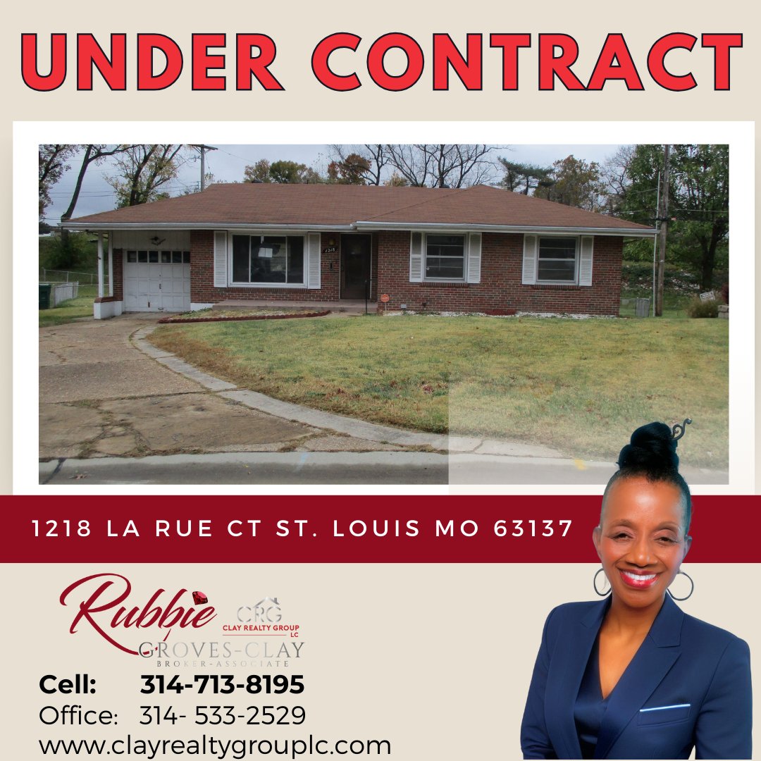 RealtyLc's tweet photo. Hold onto your wallets, folks! 1218 LaRue Ct in St. Louis, MO 63147 was listed at a jaw-dropping $61,000, which we all know is a STEAL—and it’s already under contract! If you want YOUR home sold FAST, Talk 2 Rubbie 1st... #rubbiegrovesclay #HUDhomes #GAHOYDF 
#HomeSweetHome https://t.co/NekaiNI6Sb