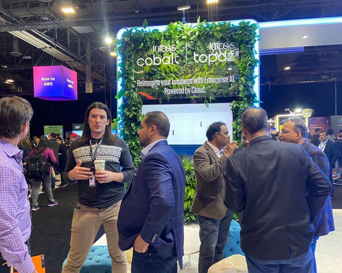 InfosysAmericas's tweet image. The momentum continues at #reInvent! Stop by Booth 338 to connect with the Infosys team, explore innovations, and spark meaningful conversations. Let’s drive the future together.

#InfosysCobalt #InfosysTopaz #AWSreInvent #InfyAtReInvent24 #AWS_Partners #EnterpriseAI
