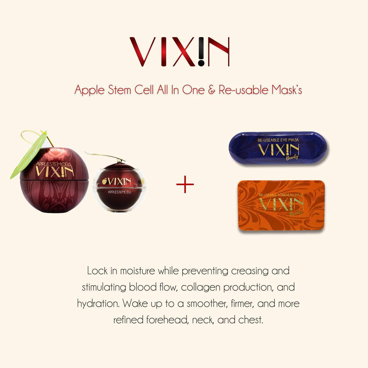 vixin_beauty's tweet image. Taking your Apple Stem Cell All in One to new heights with our reusable masks! ✨

#vixin #vixinreal #reusablemasks #hydration #overnighttreatment #applestemcell #allinone