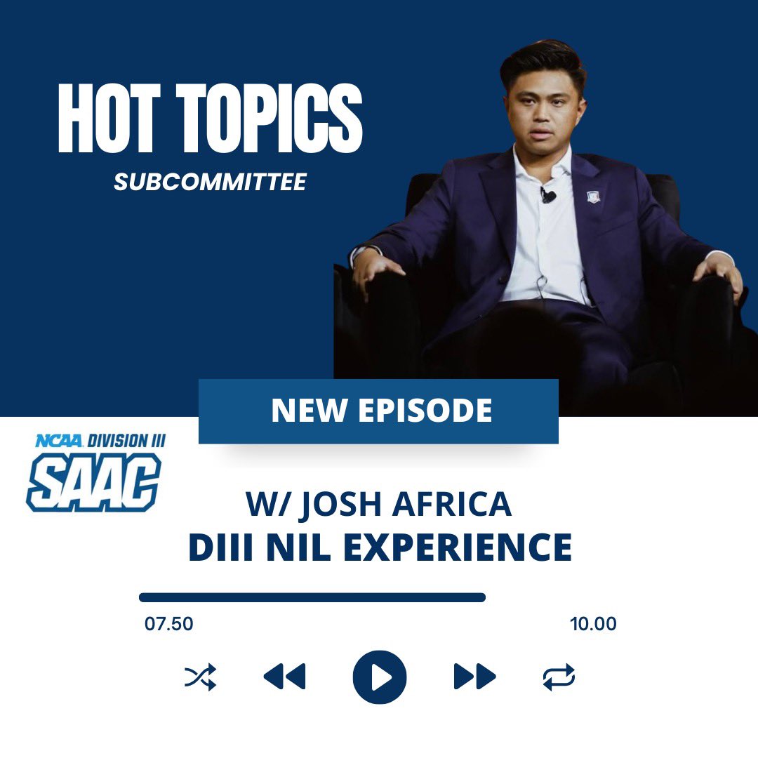 🚨 NEW PODCAST ALERT! 🚨

Tune in next week as Josh Africa shares his insights on navigating the DIII NIL experience. You won’t want to miss this! 🔥