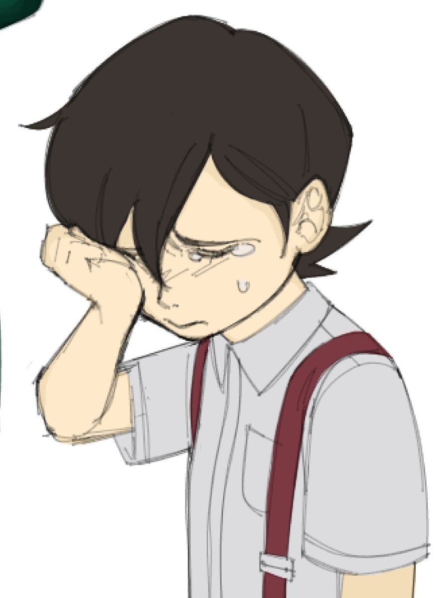 Buah, odio estár en fechas de finales y no poder dibujar casi nada >:^( así que hice a un Jun chiquito que me representa ahora mismo.