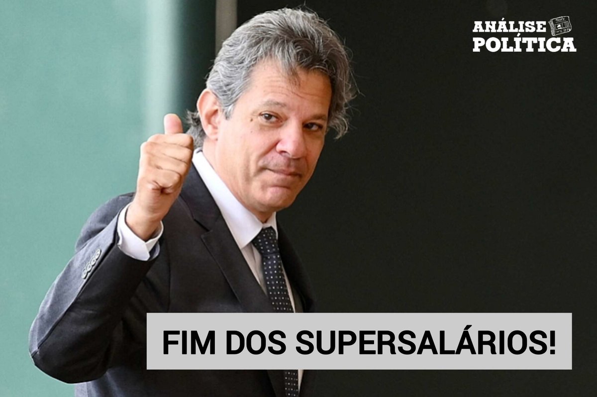 🚨URGENTE: O Governo do Presidente <a href="/LulaOficial/">Lula</a>, através do Ministro da Fazenda, <a href="/Haddad_Fernando/">Fernando Haddad</a>, acabou de determinar a inclusão de membros do Judiciário, Legislativo e das Forças Armadas na Proposta de Emenda à Constituição que vai REDUZIR OS ALTOS SALÁRIOS dessas três