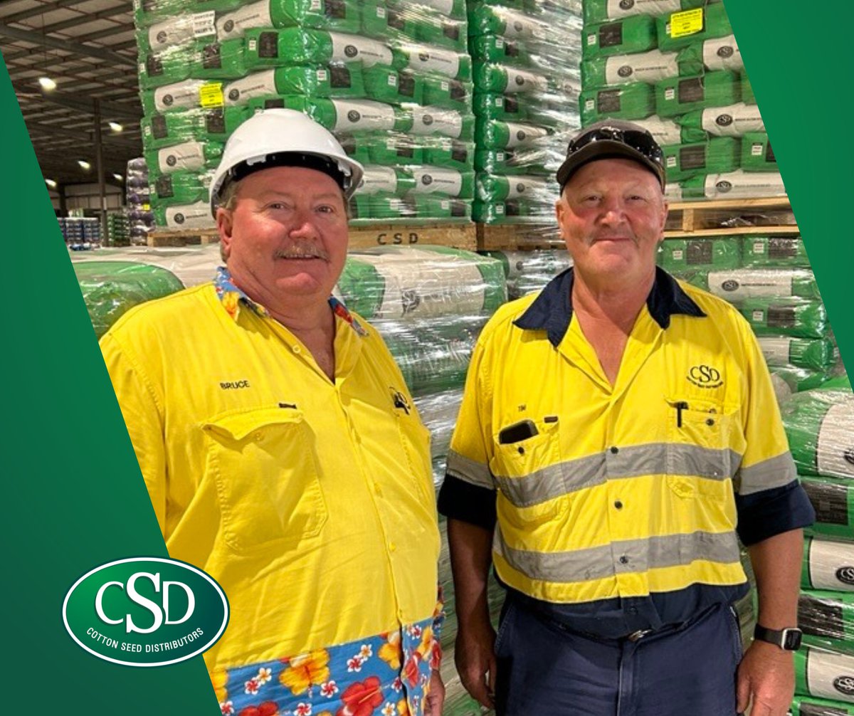 csd_cotton's tweet photo. A big congratulations to our Operations Lead Bruce Cowan and Operations Shift Supervisor Tim Manton who each celebrate 22 years of service with CSD. Thank you for your dedication and passion in contributing to our great company! #CSDseedingexcellence https://t.co/MbPJsz0Qvi