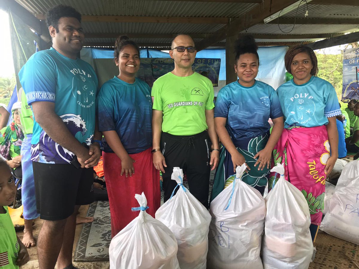 POLYPFIJI's tweet photo. POLYP members braved the heavy rain in Suva last Saturday to assist the EcoGuardians team and the Embassy of Malaysia in cleaning up the Bilo Battery Historical Site. Community outreach lies at the heart of what POLYP seeks to do. https://t.co/pw9GsbLghO