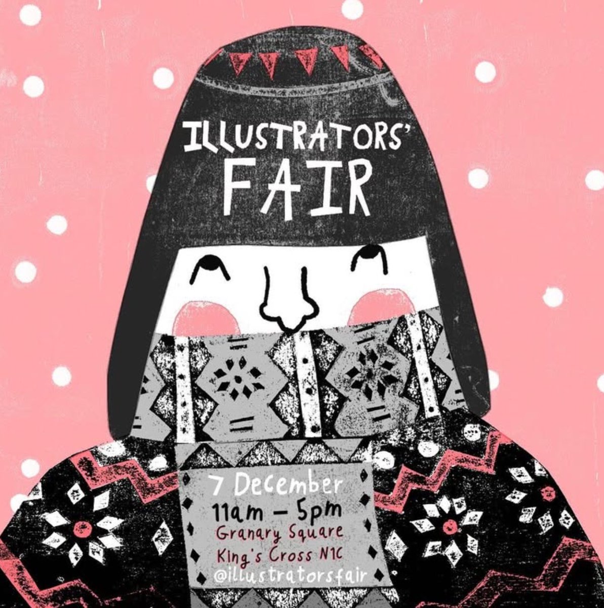 IllustratorsFa1's tweet photo. The #illustratorsfair24 is coming and we’re continuing #festivalofflyers sharing invitations to the event designed by those taking part. Join us on Sat 7 Dec 11am - 5pm @kingscrossN1C browse 1000s of illustrations and illustrated products by 120+ illustrators. Entry is FREE https://t.co/od0vCxWZF5