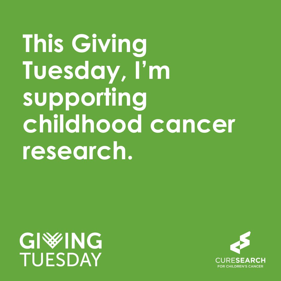 Time is running out to fund new breakthroughs in pediatric cancer research. Donate now!

give.curesearch.org/campaign/62612…

#GivingTuesday2024 #GivingTuesday