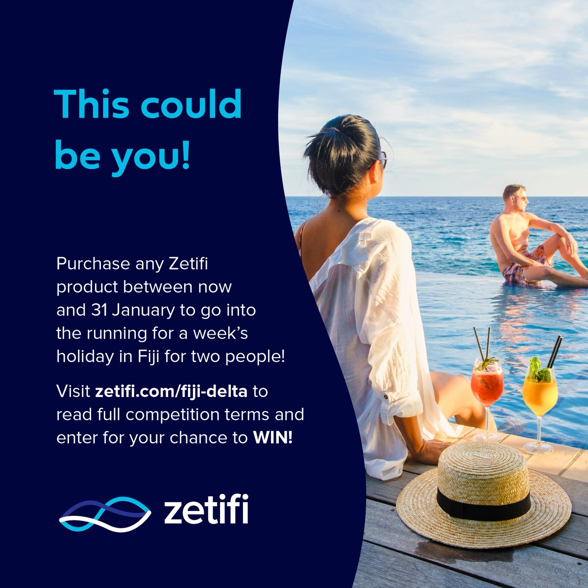 If Christmas shopping is already getting you down, add a Zetifi Smart Antenna to your bag and go into the running for a tropical escape to Fiji! ✈️🍹🌴

This promotion runs until 31 January 2025. Full details available at: zetifi.com/fiji-delta

#ConnectionAwaits #Connectivity