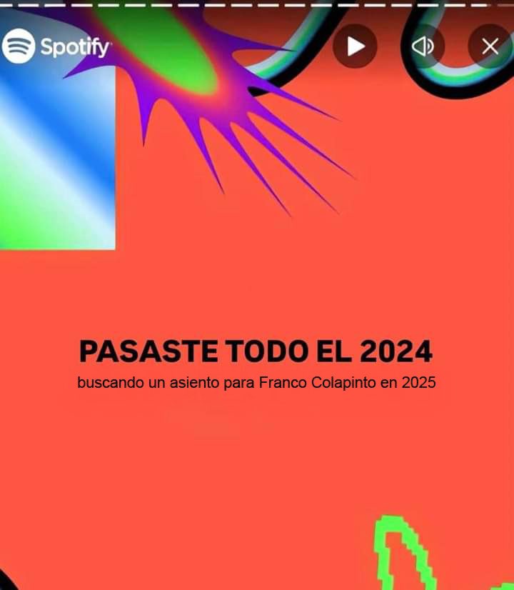 JuampiDesigns's tweet photo. ya salió mi spotify wrapped

 #ColapintoToF1In2025 https://t.co/y6b9Ztqluc