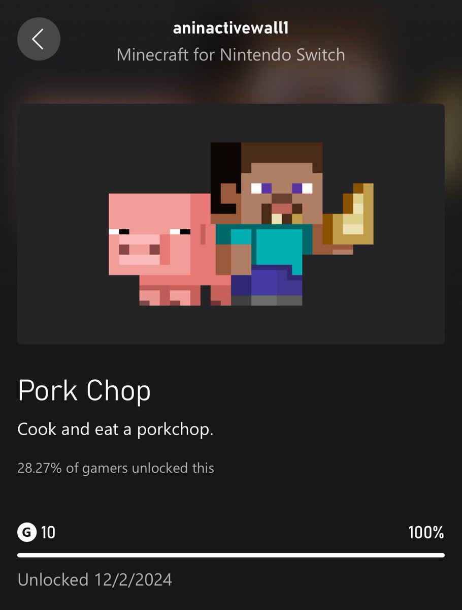 aninactivewall1's tweet photo. New achievements in #Minecraft on my Switch OLED.

#AnInactiveWall1 #Gaming #NintendoSwitch #VideoGaming https://t.co/PWLpVUv7rQ