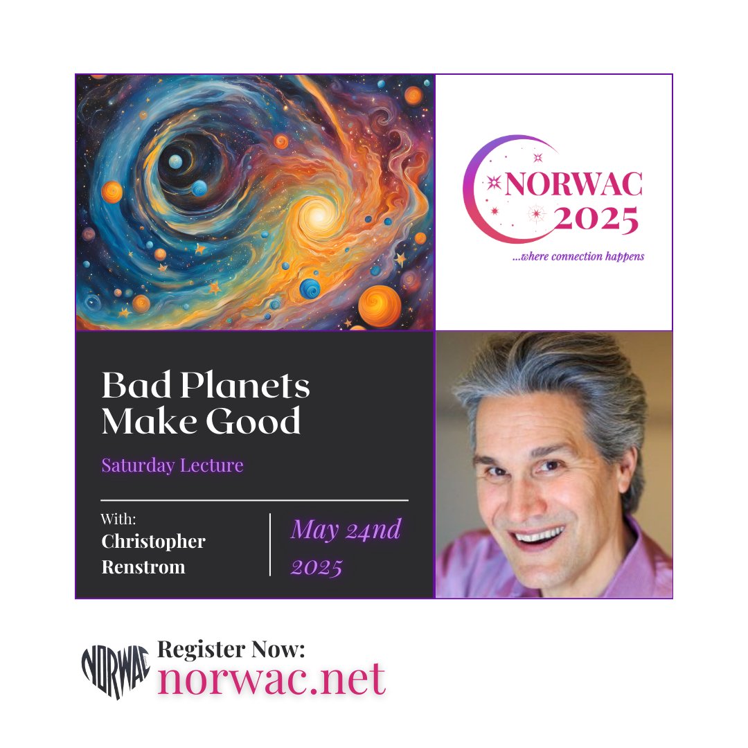 It's a NORWAC 2025 Lecture Spotlight🔦✨

See our full schedule here: norwac.net/2025-schedule/

NORWAC 2025 is May 22-26, 2025 in Seattle, WA
In-person registration is Sold Out.

✨Virtual Registration is OPEN NOW✨: norwac.net

#norwac2025 #astrology #astro #Seattle
