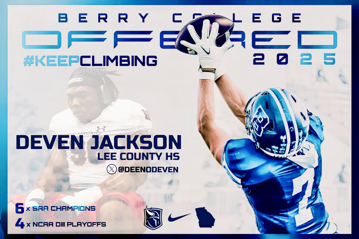 THE DEENO🏹 (@deenodeven) on Twitter photo #AGTG Blessed to receive an offer from <a href="/BerryFootball/">Berry Football</a> <a href="/CoachG_55/">Bernard Granville</a> <a href="/jeffhunter_97/">Jeff Hunter</a> <a href="/SlappeyAndre/">Andre Slappey</a> <a href="/rockerlee229/">The Rocker Lee</a> #AGTG Blessed to receive an offer from <a href="/BerryFootball/">Berry Football</a> <a href="/CoachG_55/">Bernard Granville</a> <a href="/jeffhunter_97/">Jeff Hunter</a> <a href="/SlappeyAndre/">Andre Slappey</a> <a href="/rockerlee229/">The Rocker Lee</a>