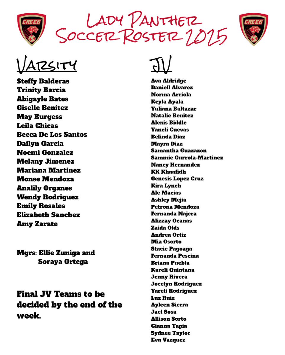 Congratulations to our 2024-2025 Lady Panther Soccer Team! So excited to see what these athletes can do this season! #strongertogether #strongerthanever #OGAAT