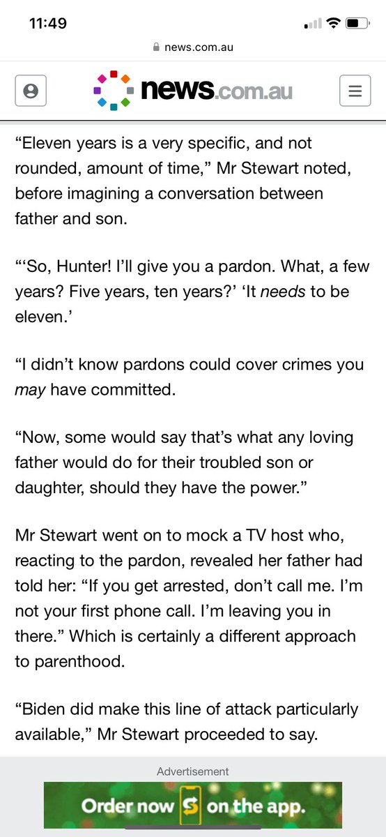 AnnaBasic2's tweet image. You know the democrats are fuck*d when #JonStewart goes after @JoeBiden
“Yes” Biden stating he rules out pardoning his worthless son.
How can you pardon someone for crimes they “may” have committed over exactly 11 years? 🤔
@realDonaldTrump destroy them!!!
#FJB