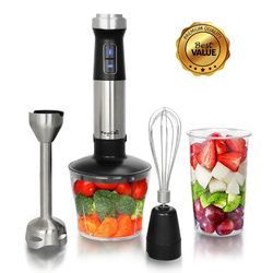 Grandkitcheness's tweet image. Blend, chop, puree, and whisk like a pro with the MegaChef 4-in-1 Multipurpose Immersion Hand Blender! With speed control and multiple accessories, it&apos;s perfect for soups, smoothies, sauces, and more. buff.ly/4f7GDPj 

#ImmersionHandBlender #StickBlender #SmoothieTime