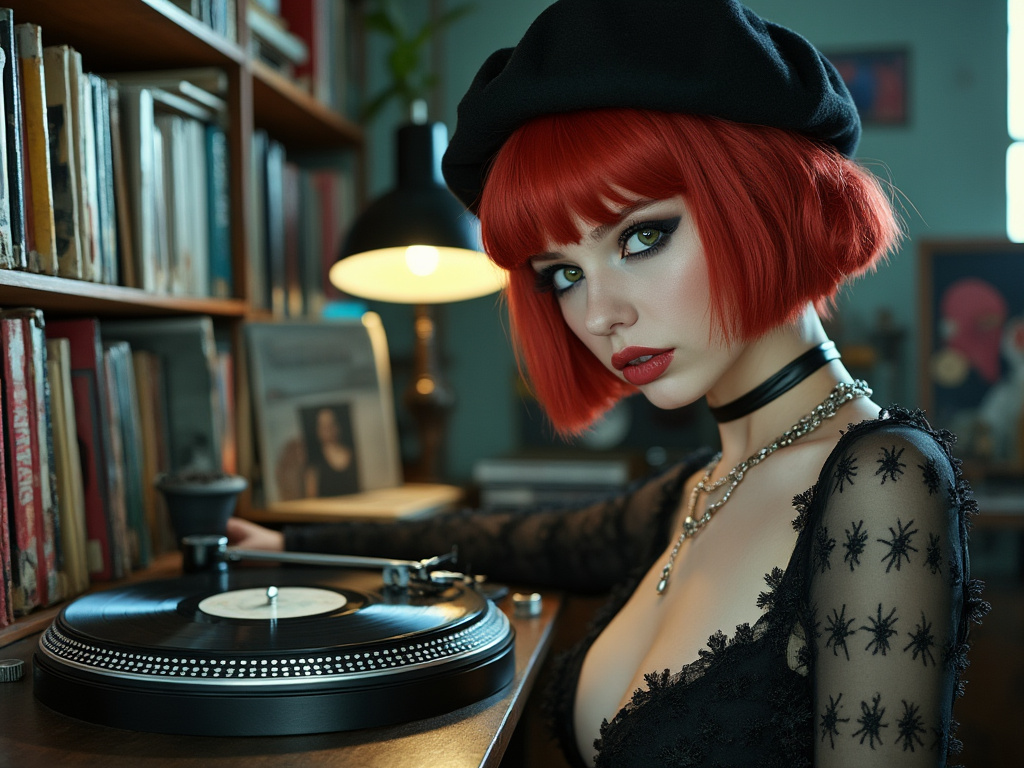 47zombiekittens's tweet image. high fidelity
  #Grok2images #pinupart #recordcollection