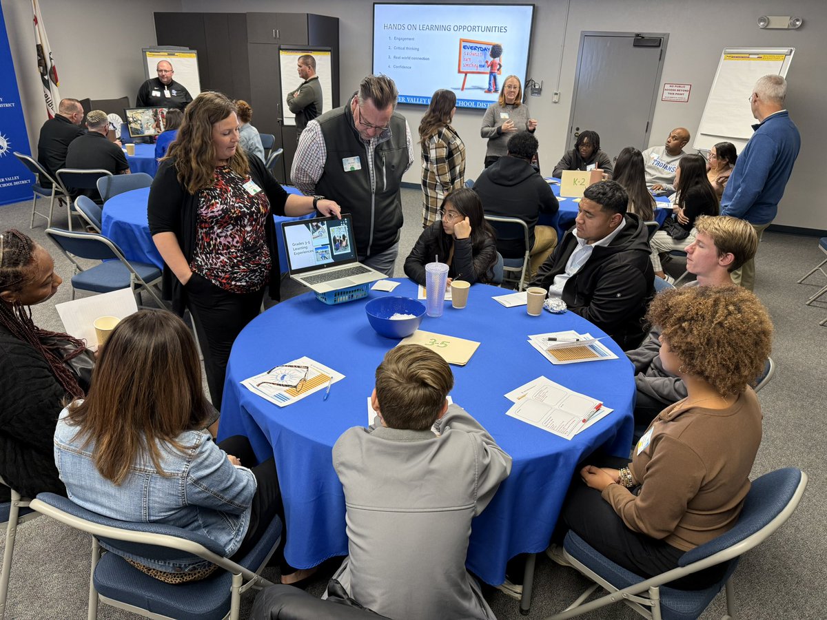 MrY_SVUSD's tweet photo. Amazing day working with our educational partners during our Strategic Planning mtg. Input from and presentations by our students was the highlight of the day! @jnajera_SVUSD @mlacey_SVUSD @dodeagrants @NTC_UPDATE @ #TheSilverValleyWay #FutureReady https://t.co/PHS49gbbYe