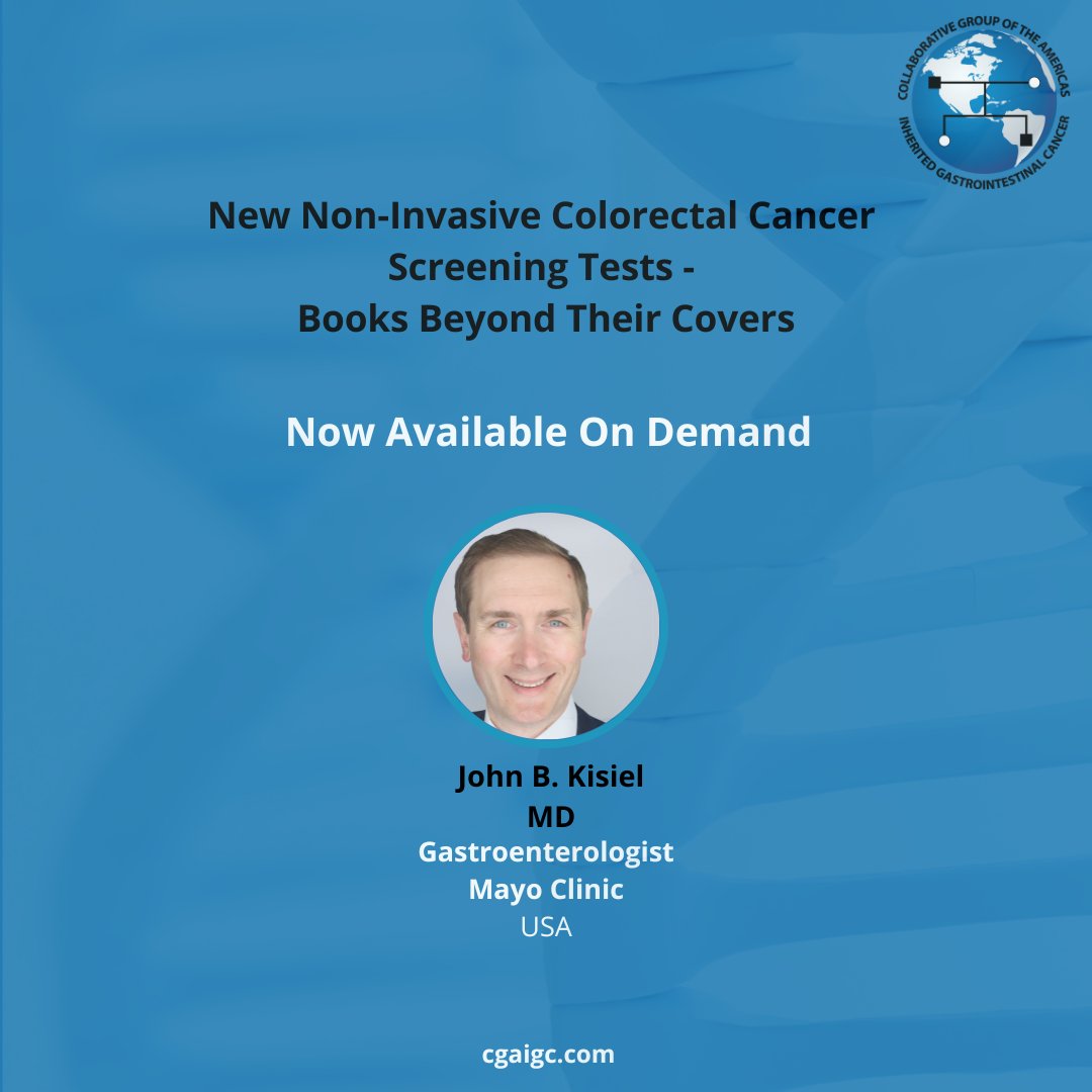 CGA-IGC (@cgaigc) on Twitter photo 📢Did you miss Webinar 6 of our 2024 series?
➡️Featuring <a href="/JohnKisiel/">John Kisiel</a> who addresses "New Non-Invasive #ColorectalCancer Screening Tests: Books Beyond Their Covers‼️
📍This is now available on demand 👉tinyurl.com/4mw4x4e5
➡️You must login to the member portal to view AND 📢Did you miss Webinar 6 of our 2024 series?
➡️Featuring <a href="/JohnKisiel/">John Kisiel</a> who addresses "New Non-Invasive #ColorectalCancer Screening Tests: Books Beyond Their Covers‼️
📍This is now available on demand 👉tinyurl.com/4mw4x4e5
➡️You must login to the member portal to view AND