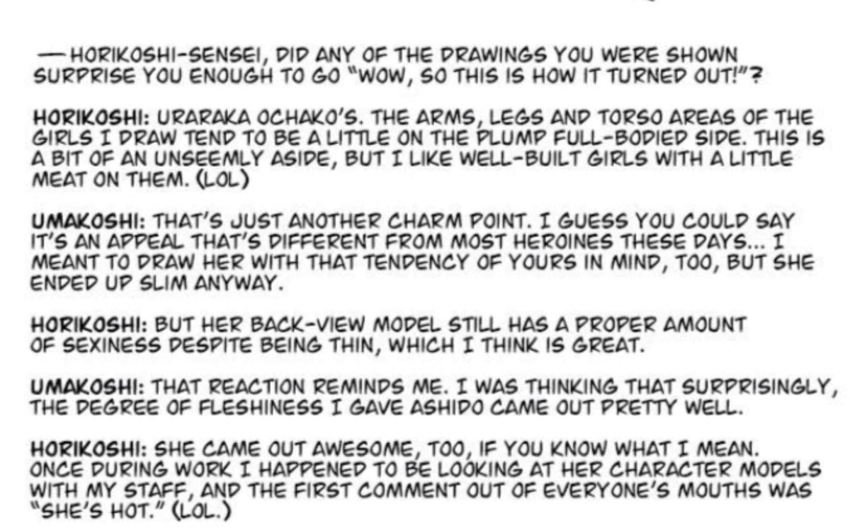 Horikoshi sure does… *ahem* fancy Mina a lot
