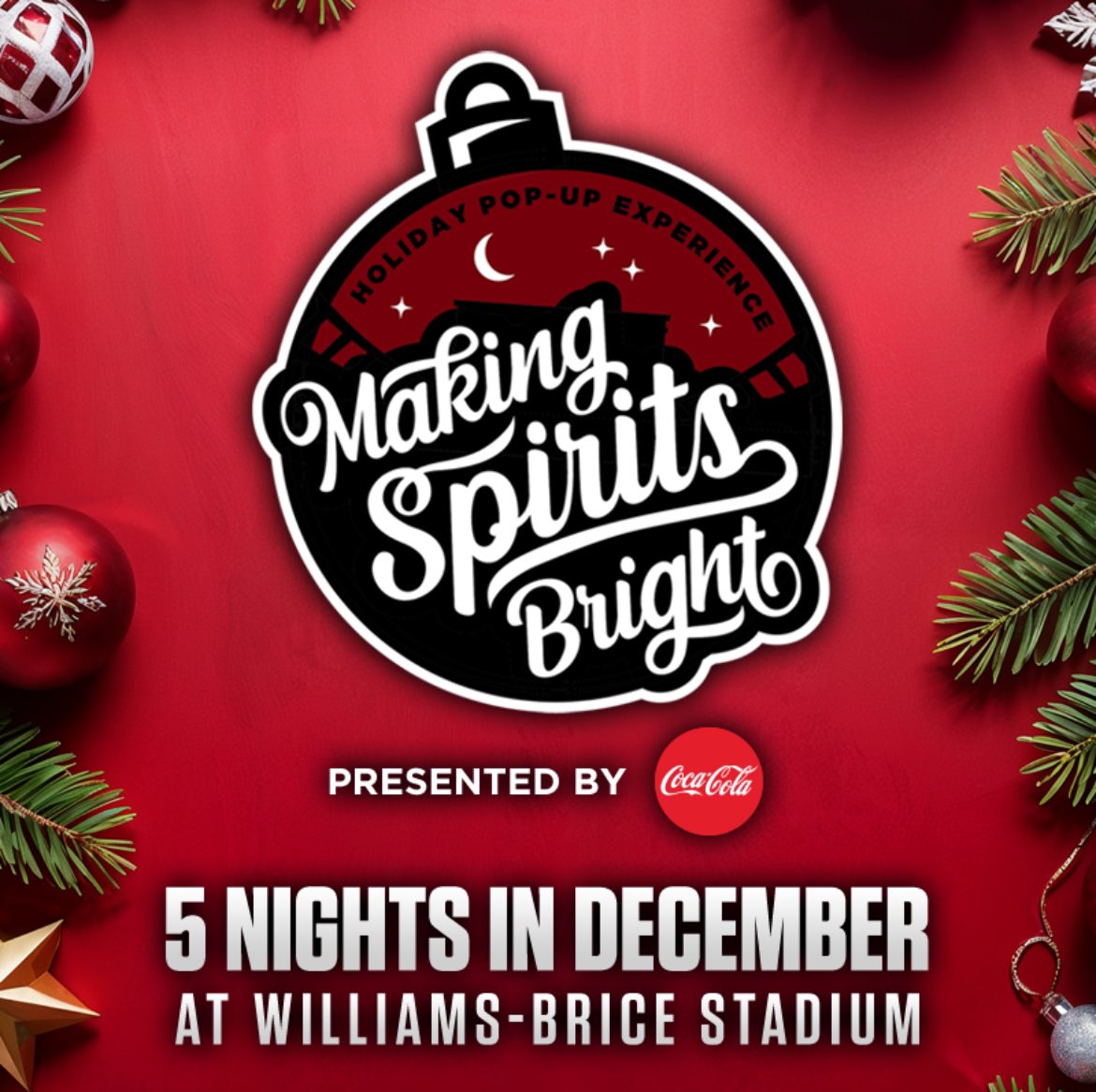 The Making Spirits Bright Holiday Pop-up Experience at Williams-Brice Stadium opens this week! Get your tickets today. 👉👉 fevo-enterprise.com/group/Makingsp…