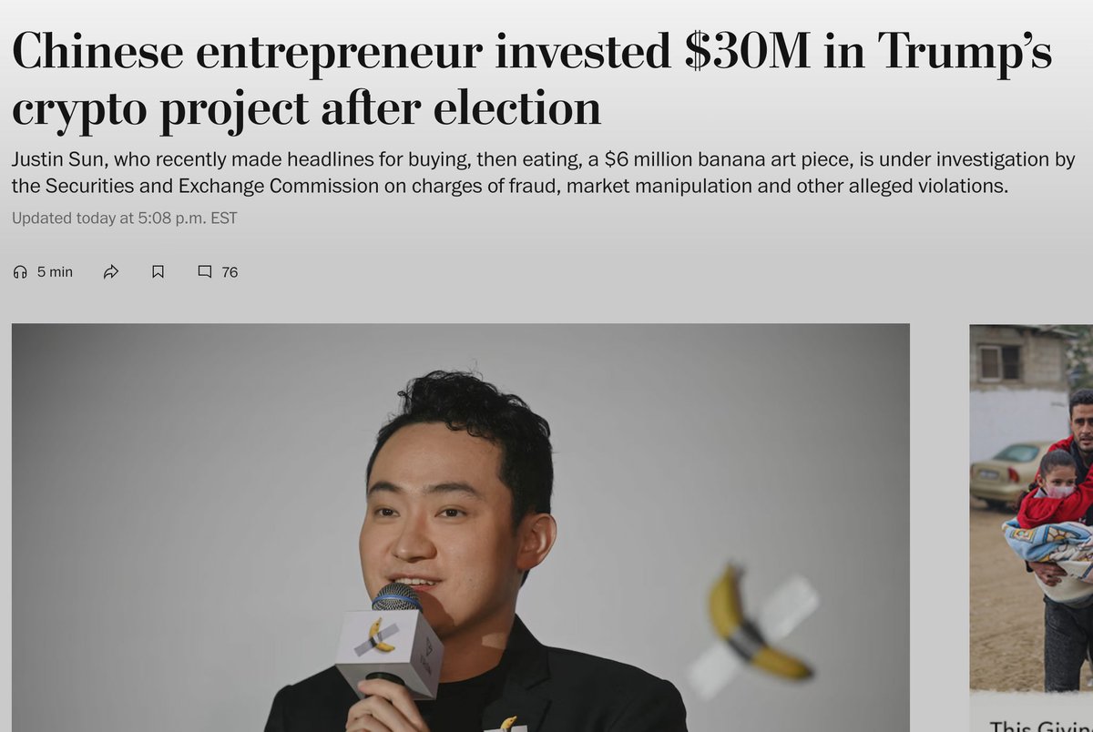 BREAKING: A Chinese national pumped $30 million into Joe and Hunter Biden's family business!

Oh wait, scratch that—turns out it was Justin Sun, a Chinese national currently being prosecuted for fraud by the SEC, who funneled $30 MILLION into a cryptocurrency project recently