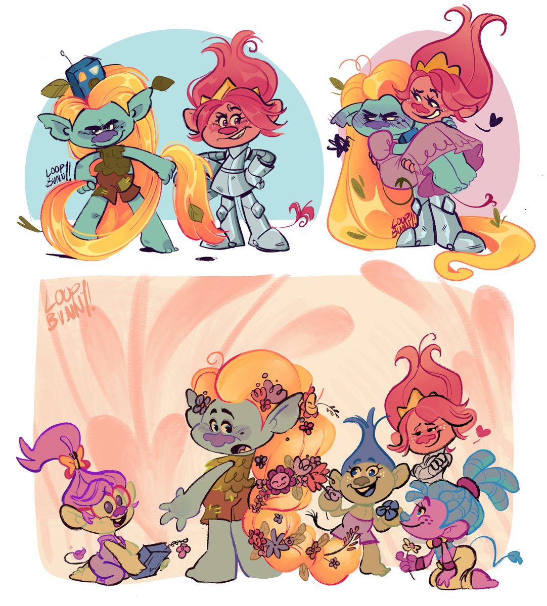 loopbunnysart's tweet image. Rapunzel Broppy au 🩷💙

#TrollsBandTogether #trollsfanart #trolls #TrollsTWT #ttbgo #TrollsPoppy #TrollsBranch #broppy