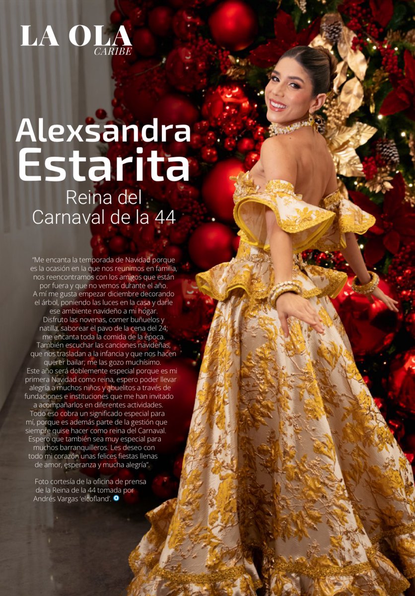 ¡La ola de la Navidad llegó a mi Barranquilla!🎄⭐️
Me encantó esta edición de la <a href="/LaOlaCaribe/">Revista La Ola Caribe</a>. Oigan vayan a verla para que conozcan un poco más de mi y lo que amo hacer en esta época decembrina.

👉🏼 bit.ly/3CYRDB7