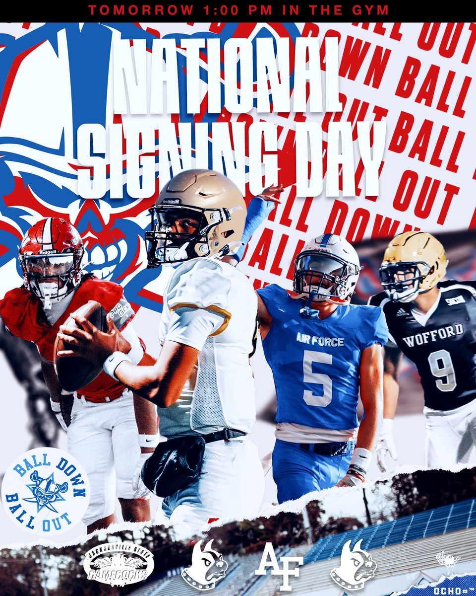 Join us tomorrow (12/4) at 1pm in the Walton Gymnasium as we celebrate our seniors who will be signing their NLI #BallDownBallOut