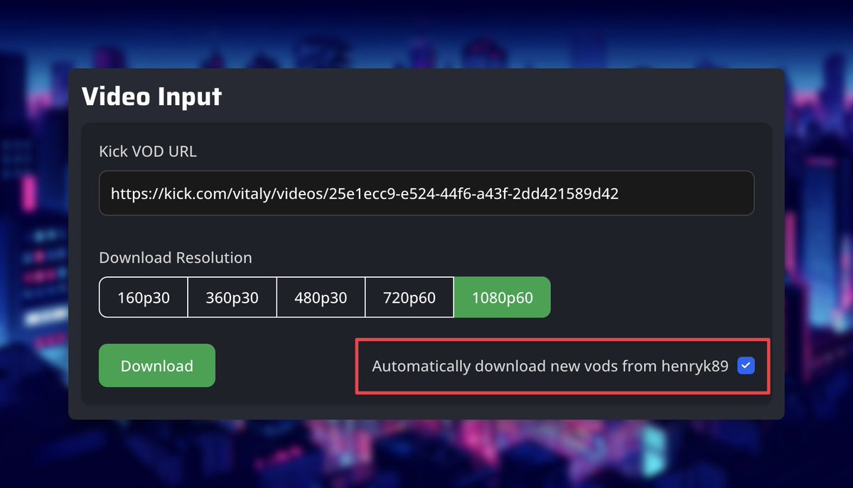 KickBotApp's tweet image. With Kick reducing VOD availability, we are making some changes to KickBot VOD downloads:

- VODs downloaded by premium users will now be available for 14 days (previously 7)
- Auto downloads are back! KickBot will automatically download your VOD once your stream is finished.