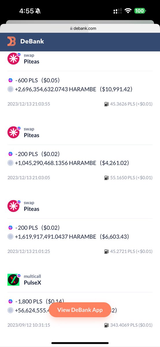 Pulseprc20Maxi's tweet photo. @Coexisteven 100%  here is where the Wallet that dumped bought Harambe for Pennys at and of 2023, zero transactions since. He lost about 50% to price impact by selling in large amounts, directly feeding LP. 
The beauty of a community built on LP is this only benefits us long term. 🦍🔥🚀💪 https://t.co/KiSgrOWkwq