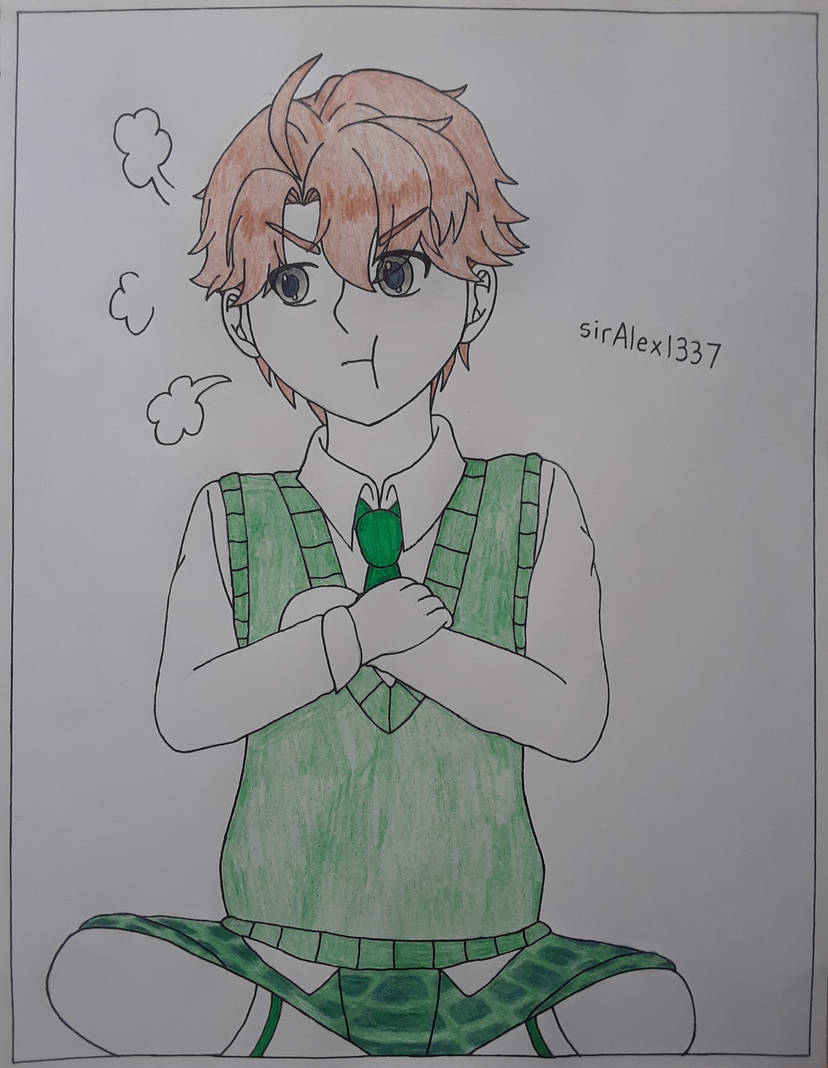 I am back after one month of not posting any drawings. Here's fanart of sirw- I mean sirAlex1337, the Time Mage Vtuber. <a href="/siralex1337/">Alex P</a>

#vtuber #fanart #fanartdrawing #traditionalart #sirArtlex