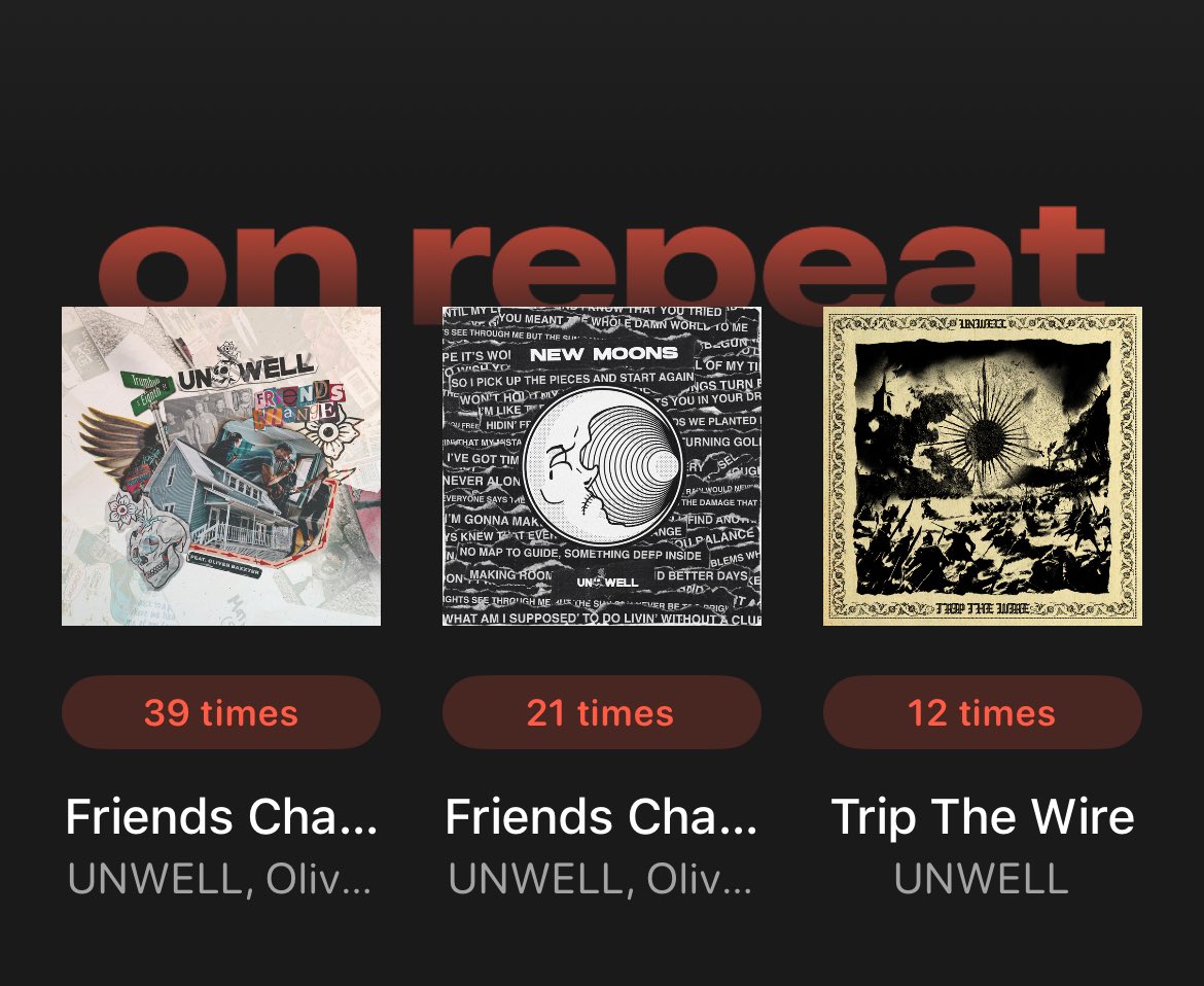 listened to it 60 times last week…..whoops <a href="/unwellband/">UNWELL</a>