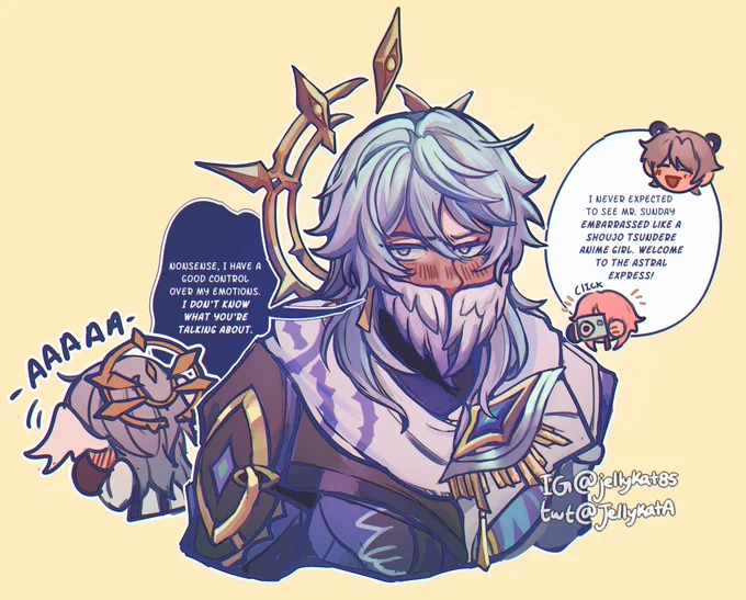 welcome home, sunday  (1/2)#HonkaiStarRail #Sunday #Caelus #march7th 