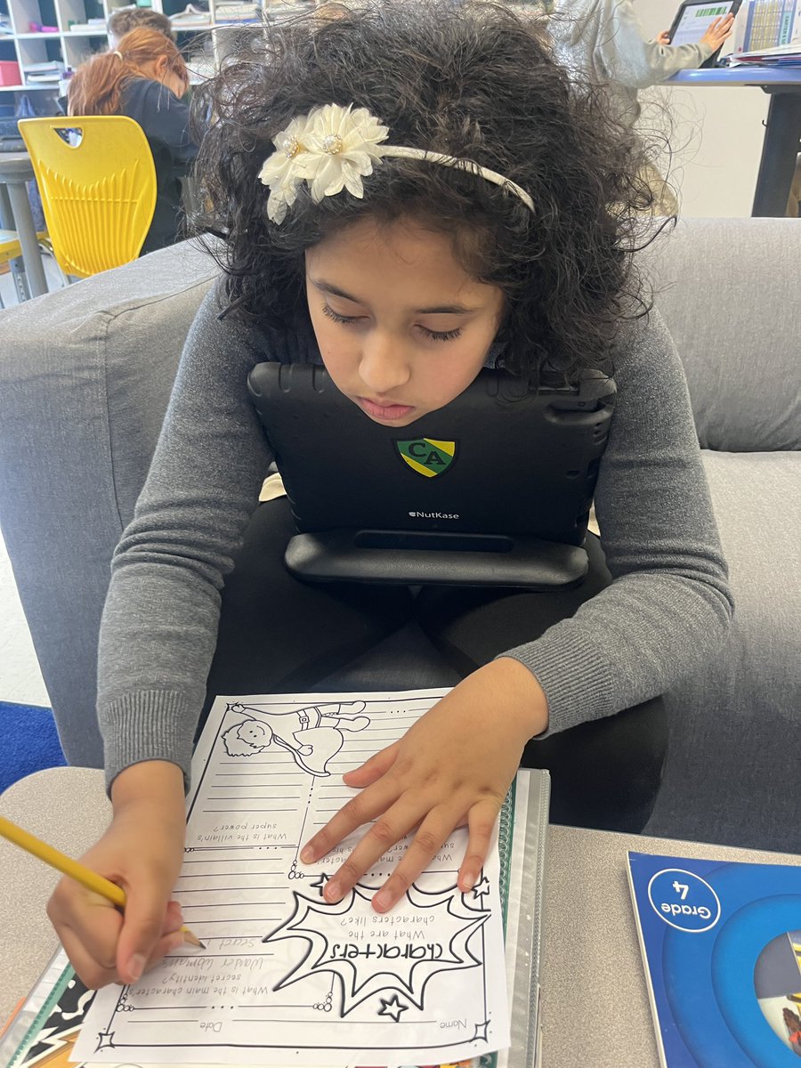 CBAWestChester's tweet image. 4th grade students are writing narrative story books on #pages about a superhero that they created. What would your super power be?