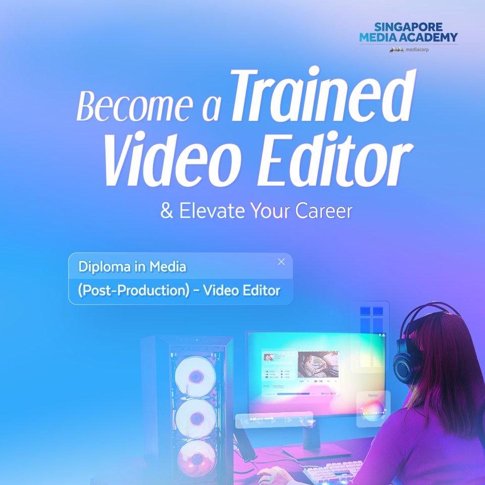 SMAsg's tweet photo. Ready to transform raw footage into stunning stories with exciting editing? Enhance your abilities and become a trained video editor. Up to 95% SkillsFuture Funding. Tap on your SkillsFuture Credits. Seats are limited—secure your spot today! https://t.co/1oL5WzP5dq https://t.co/N4PxcPXrin