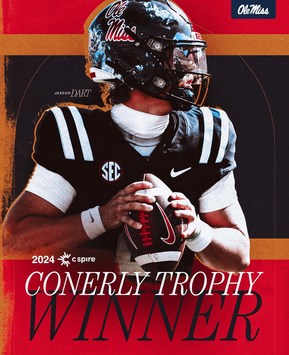 Conerly Trophy Winner 🎯🏆

<a href="/JaxsonDart/">Jaxson Dart</a> | #HottyToddy