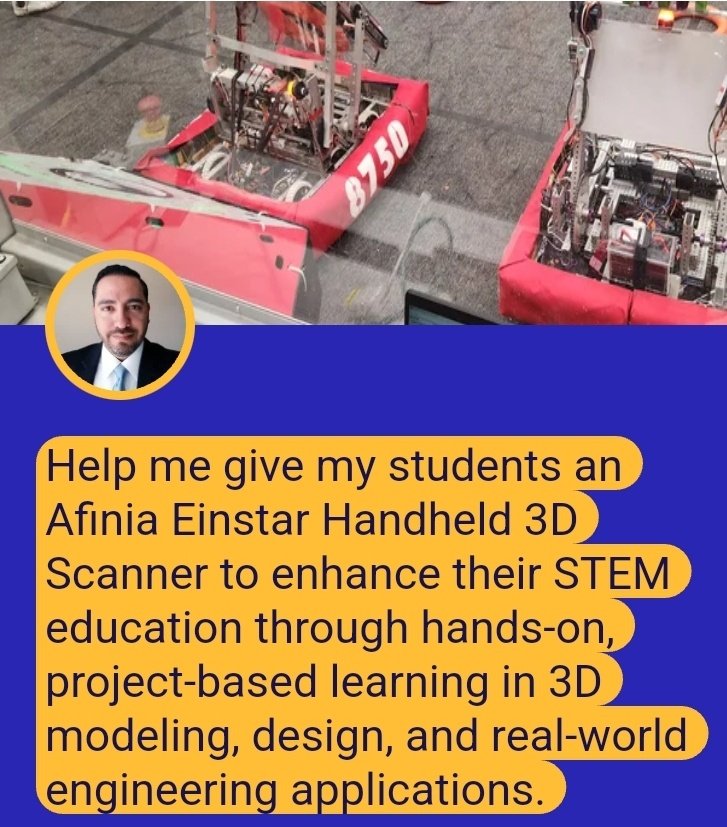 PIECHS_Robotics's tweet image. #GivingTuesday #GivingTuesday2024 is almost over. Riot Games is currently doubling all donations for our Robotics project. Helps us get this 3D scanner so we can design, prototype, and build our robots for this season and beyond. #DonorsChoose #robotics donorschoose.org/project/scanni…
