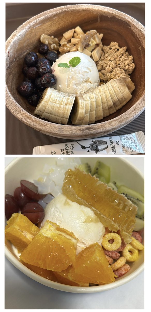 popopon2018's tweet photo. 🇰🇷2日目🍴
朝は教えてもらったヨーグルト食べに行って、1日目混んでて入れなかったラウンジでカフェ☕️
夜は広蔵市場で初サンナクチ🐙
塩ごま油につけて食べて美味すぎた😭
あとは気になってたメロンパン屋さんも行けた✌️💕種類いっぱい🥳
そんで夜食でまたヨーグルトw
はちみつの塊がうまぁ🤤 https://t.co/SHds6qjZSX