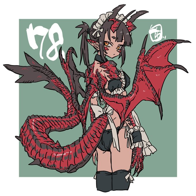 何日続くかな。今日はドラゴンなメイドさんでした。 