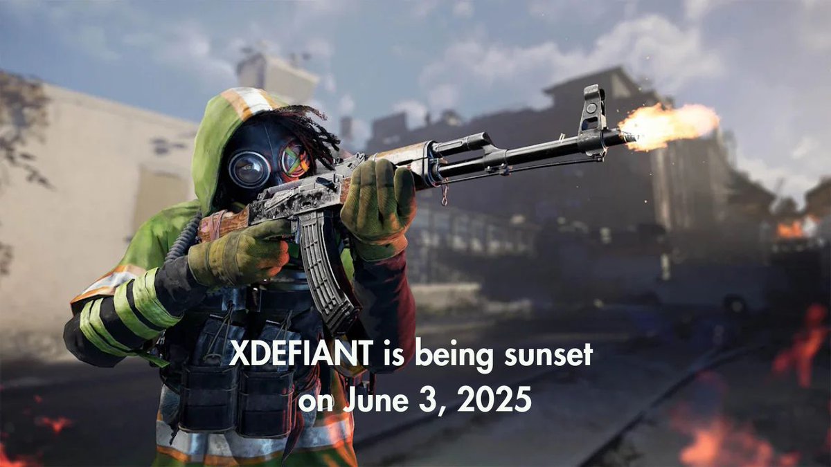 ExtremeHazzard's tweet photo. Ubisoft announces that XDefiant will shut down on June 3, 2025. Despite strong early numbers, it couldn't sustain momentum. Refunds are being offered for recent purchases. While the game's journey ends, the passion behind it remains. Farewell, XDefiant. #XDefiant #GamingNews https://t.co/O11byOt2Qj