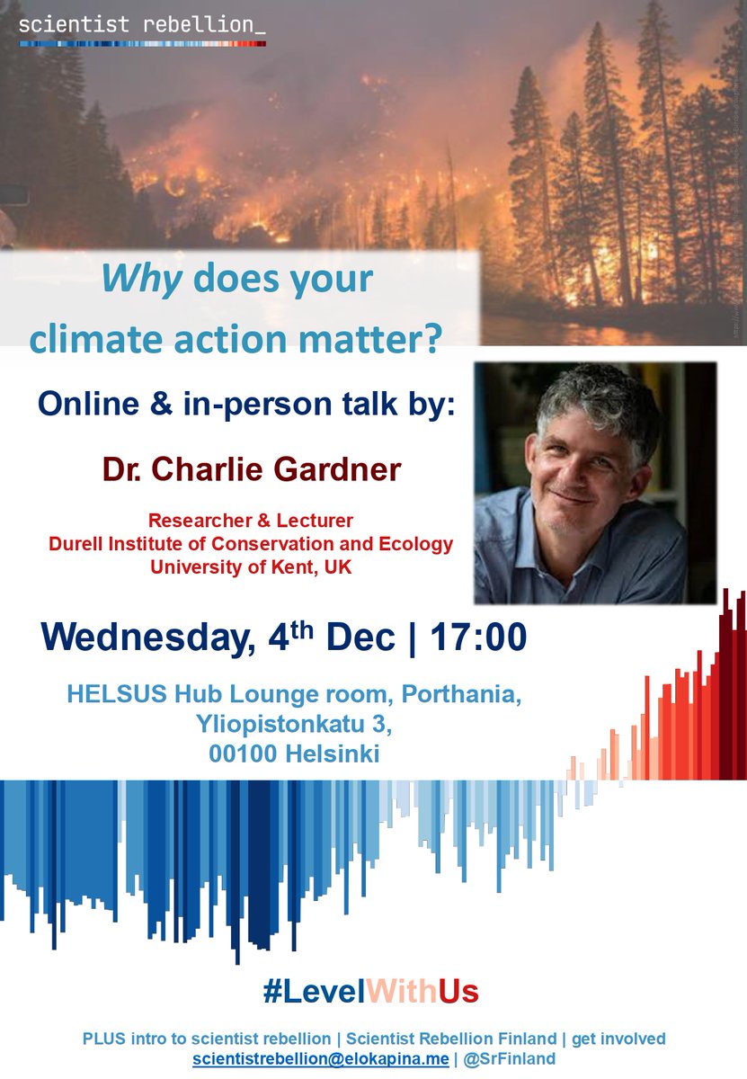 Today at 17:00, we are delighted to have <a href="/CharlieJGardner/">Dr Charlie Gardner (also on the blue place)</a> joining us to talk about ‘Why does your climate action matter?’

You can register to watch the talk online here
👉 lu.ma/jzcxjin3