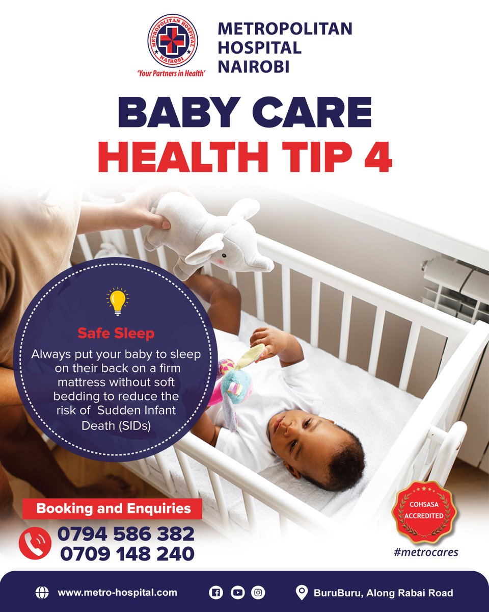 MetroHospital's tweet photo. Monitor your baby`s sleep environment
#MetroCares #YourPartnerinHealth #Paediatric #PaediatricClinic #NairobiCounty #Buruburu https://t.co/mKgBMAgSID