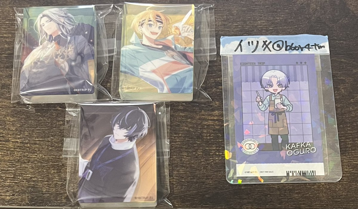 b6or4tm's tweet photo. 【交換/譲渡】18TRIP 旅先レポート アクキー アクリルキーホルダー ノーブルアート

譲
☆:練牙 添  ◆:あく太 宗氏 來人 琉衣
礼光 季肋 千弥 糖衣 夜鷹

求: 各同種可不可または定価+送料
郵送

☆交換のみ ◆無印同数含む譲渡可
無印単体譲渡可　無印含む交換・纏めて優先
別ポスト含む取引歓迎 https://t.co/iLTJZRL40u
