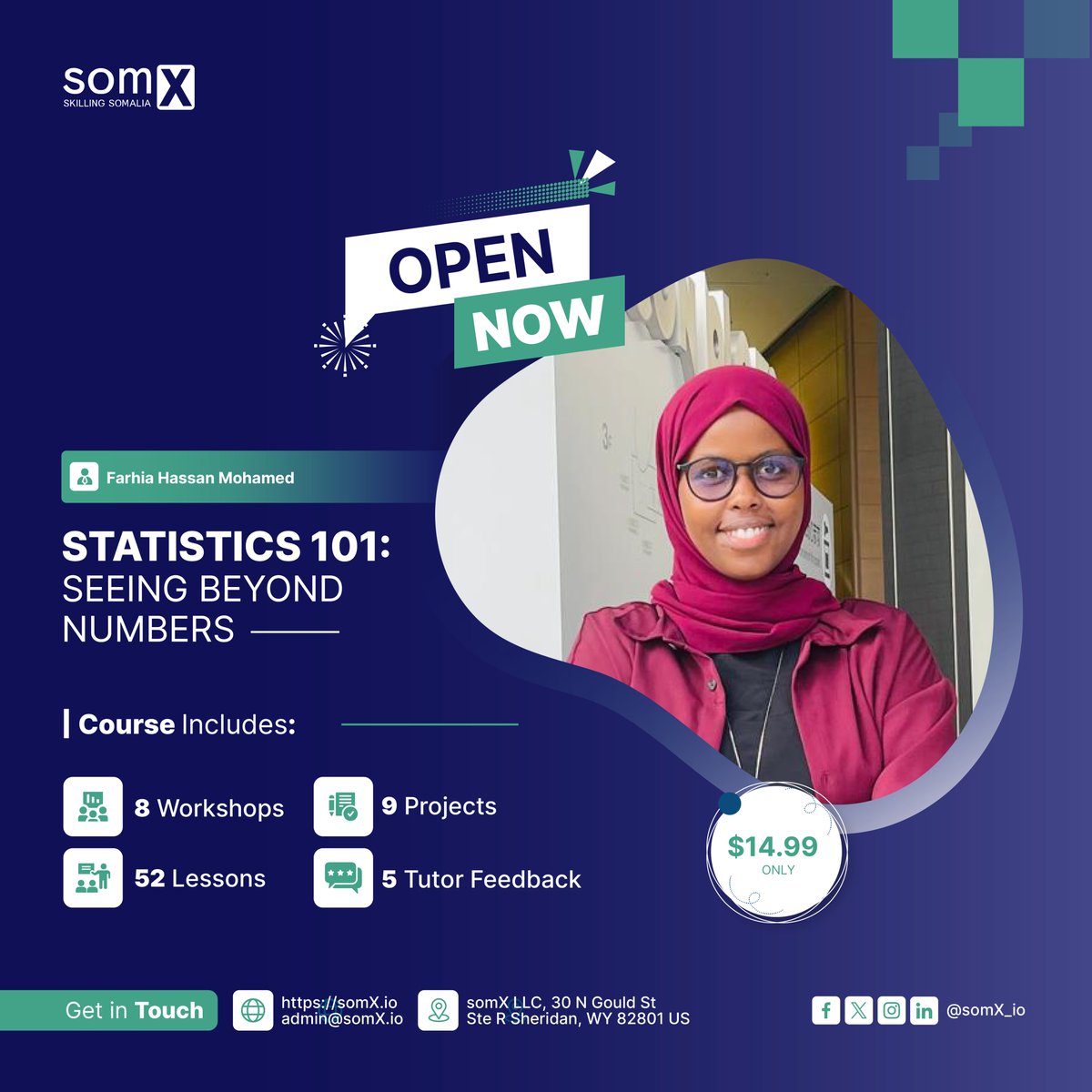 Data is the currency of the future. Get ahead in your career by grasping the fundamentals of statistics for better predictions and strategies. Enroll in Statistics 101 today! For more info click here: tinyurl.com/Statistics-101…
#somX #statistics #BigData