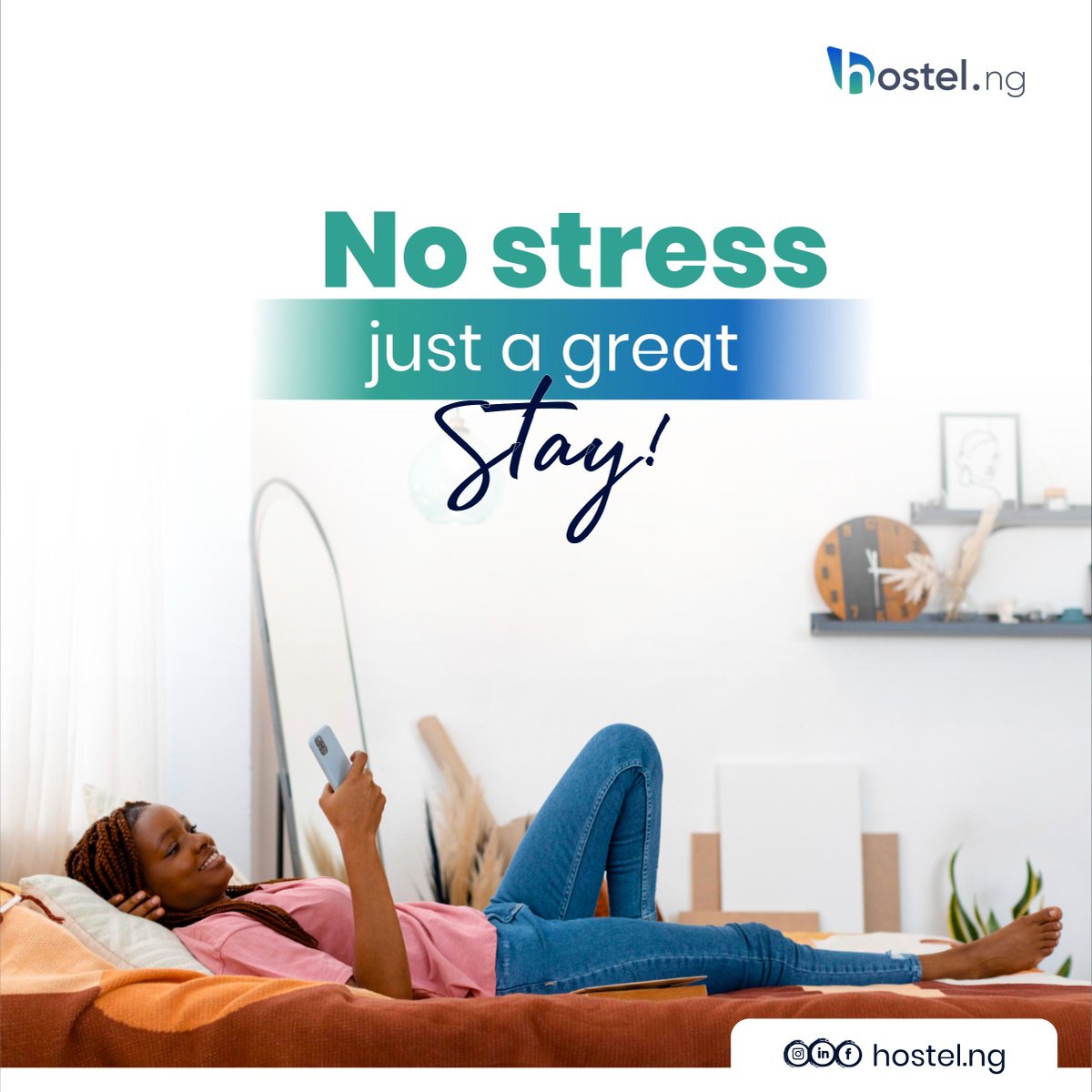 HostelNg's tweet photo. Why worry about accommodation when https://t.co/gDtXxajrCs has got you covered? 
Stress-free rooms await!

#NoStress #GreatStay #Hostelng https://t.co/r2ZmiMpM3t