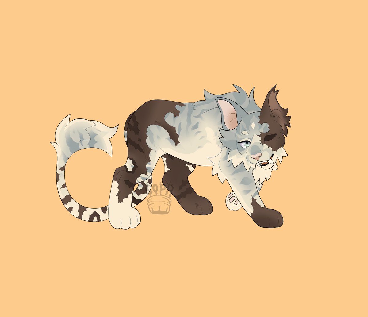 Haven’t posted art in forever 🫣 this was a late attack on toyhou.se/Phrog 

#art #artfight #catart #commissionopen #digitalart