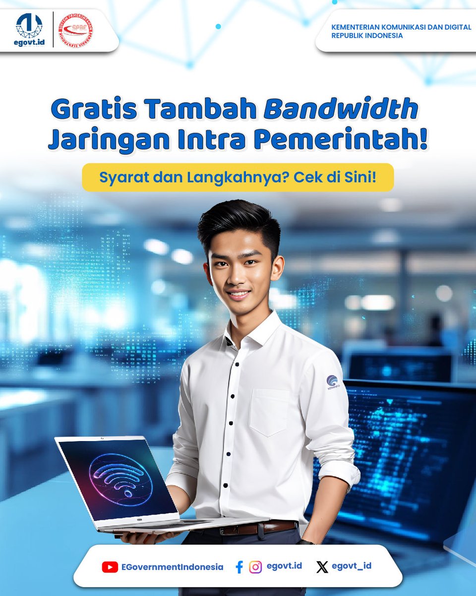 tpdkomdigi's tweet photo. Apa sih pentingnya penambahan Bandwidth untuk JIP?

Eits, dengan penambahan Bandwidth JIP, aksesibilitas data antar instansi menjadi lebih stabil loh #KawanEgovt, proses komunikasi dan pertukaran data antar instansi juga menjadi lebih lancar sehingga dapat memberikan pelayanan publik yang prima dan responsif.

Yuk, share postingan ini ke instansi kamu dan ajak untuk segera mengajukan penambahan Bandwidth JIP!

#DirektoratLAIP
#EgovtIndonesia
#IntegrasikanNegeri
#JaringanIntraPemerintah