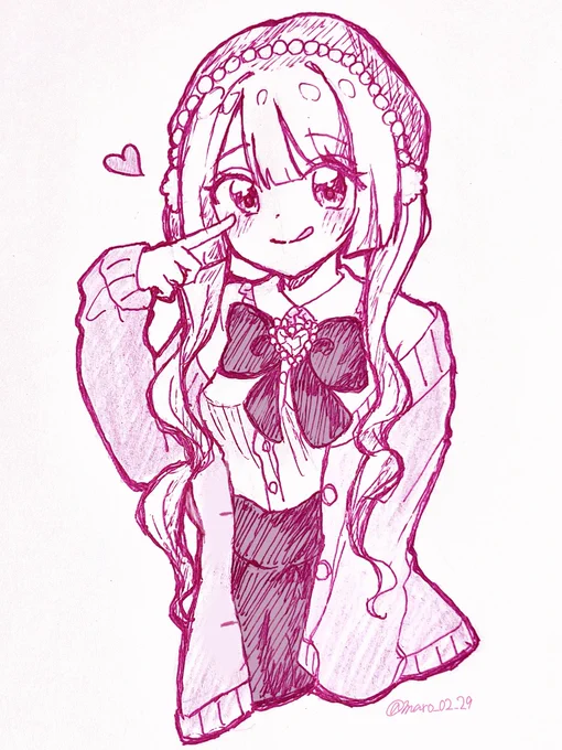 なんか久しぶりにアナログ創作!ボールペン! #イラスト  #量産型 