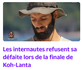 ThomasJoly732's tweet photo. Mais de quels « internautes » - qui contestent une victoire à la loyale - peut-il bien s'agir ?
#KohLanta #Ilyesse https://t.co/sYWU65a8fw