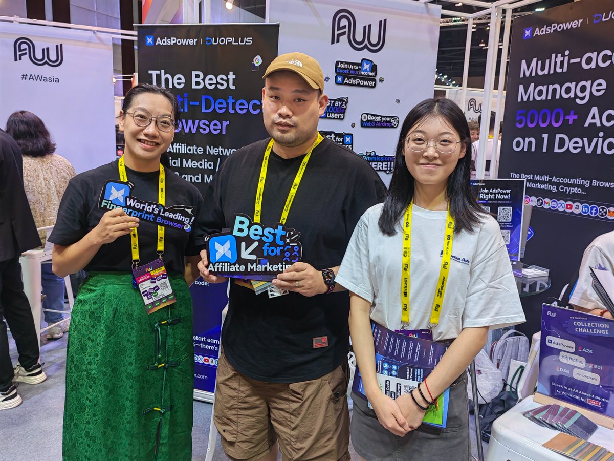 AdsPowerBrowser's tweet photo. Guess who's in Bangkok?
We got some special treats for you! Come to meet AdsPower at BOOTH A26!
See you guys here at #AWasia! 
#adspower #awconference #AffiliateMarketing #exhibition #multiaccount #antidetect